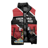 Custom Trinidad and Tobago Sleeveless Puffer Jacket Together We Aspire Together We Achieve - Wonder Print Shop