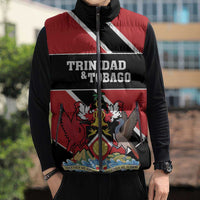 Custom Trinidad and Tobago Sleeveless Puffer Jacket Together We Aspire Together We Achieve - Wonder Print Shop