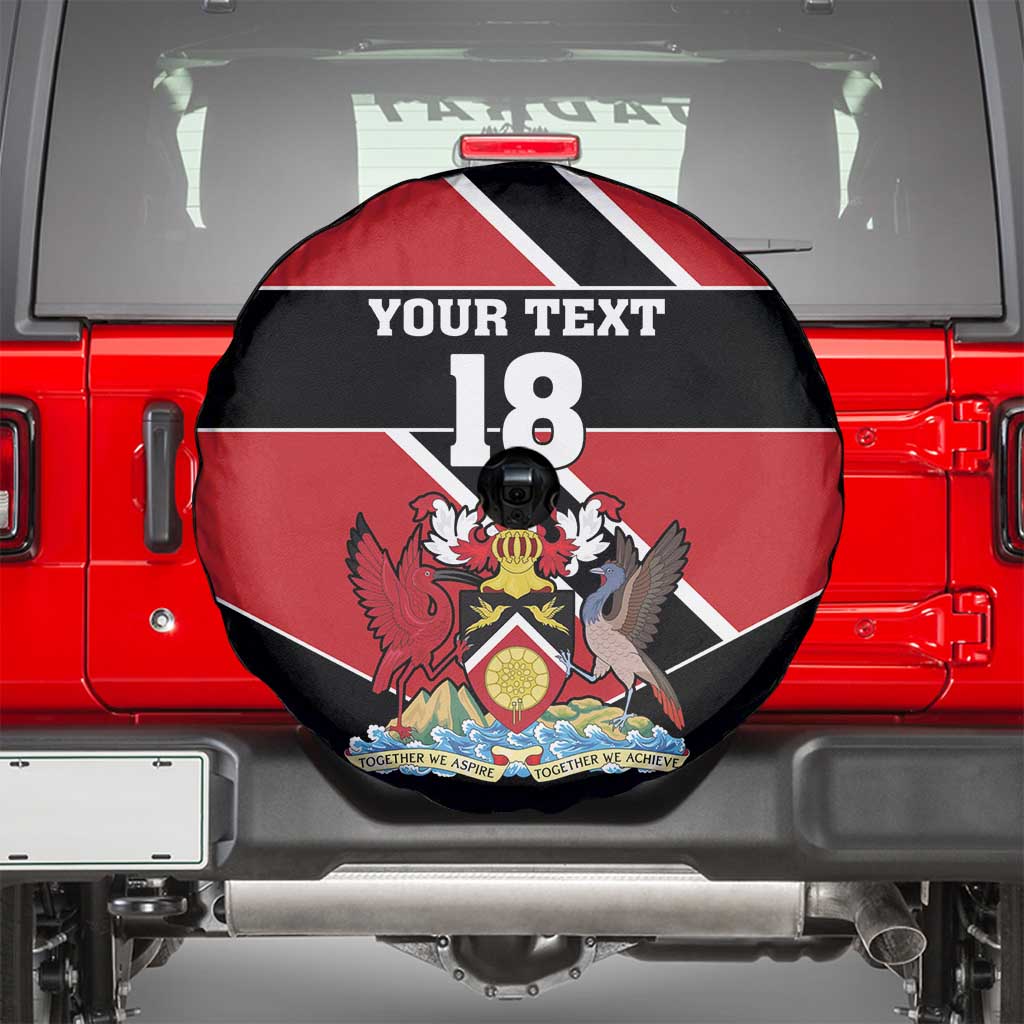 Custom Trinidad and Tobago Spare Tire Cover Together We Aspire Together We Achieve - Wonder Print Shop