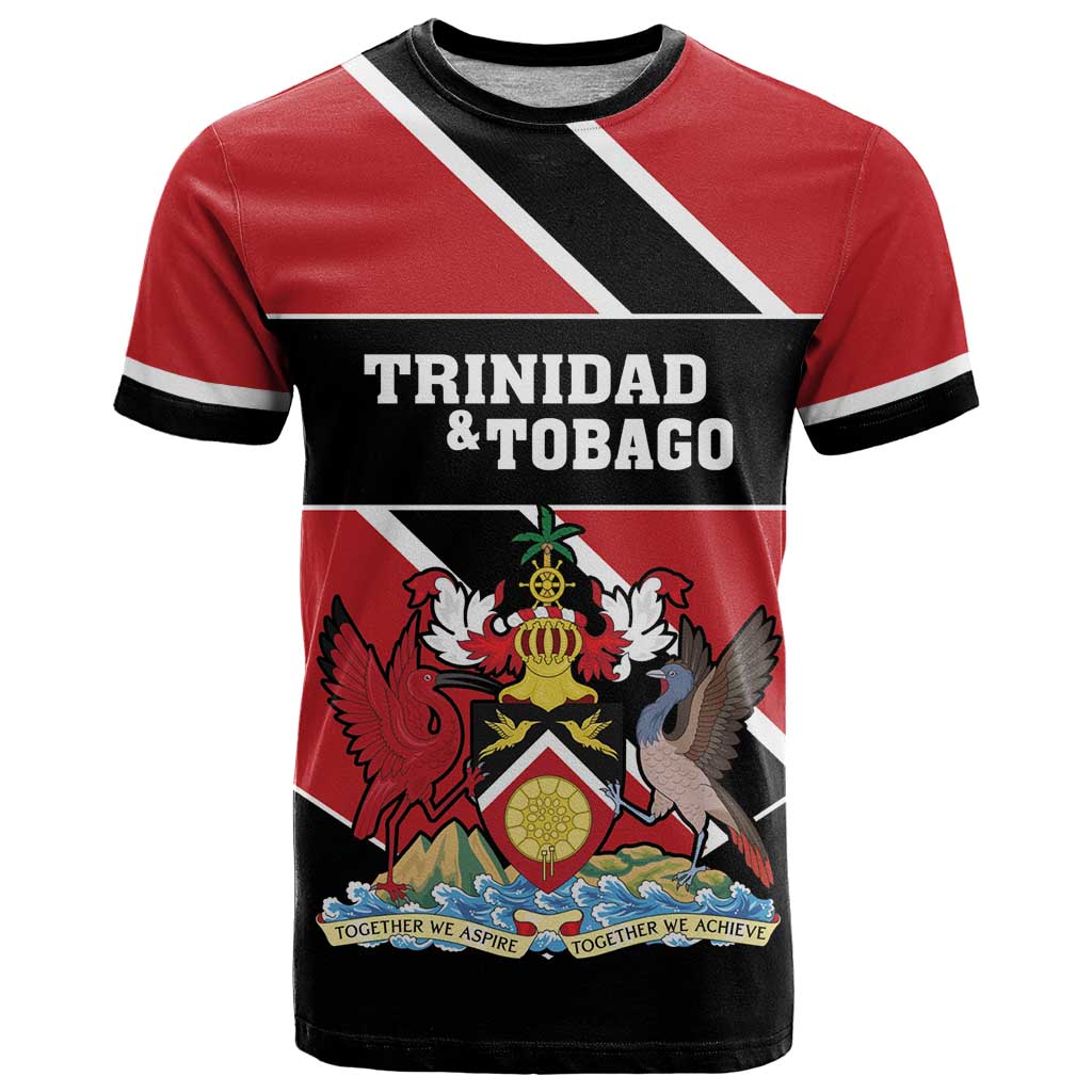 Custom Trinidad and Tobago T Shirt Together We Aspire Together We Achieve - Wonder Print Shop