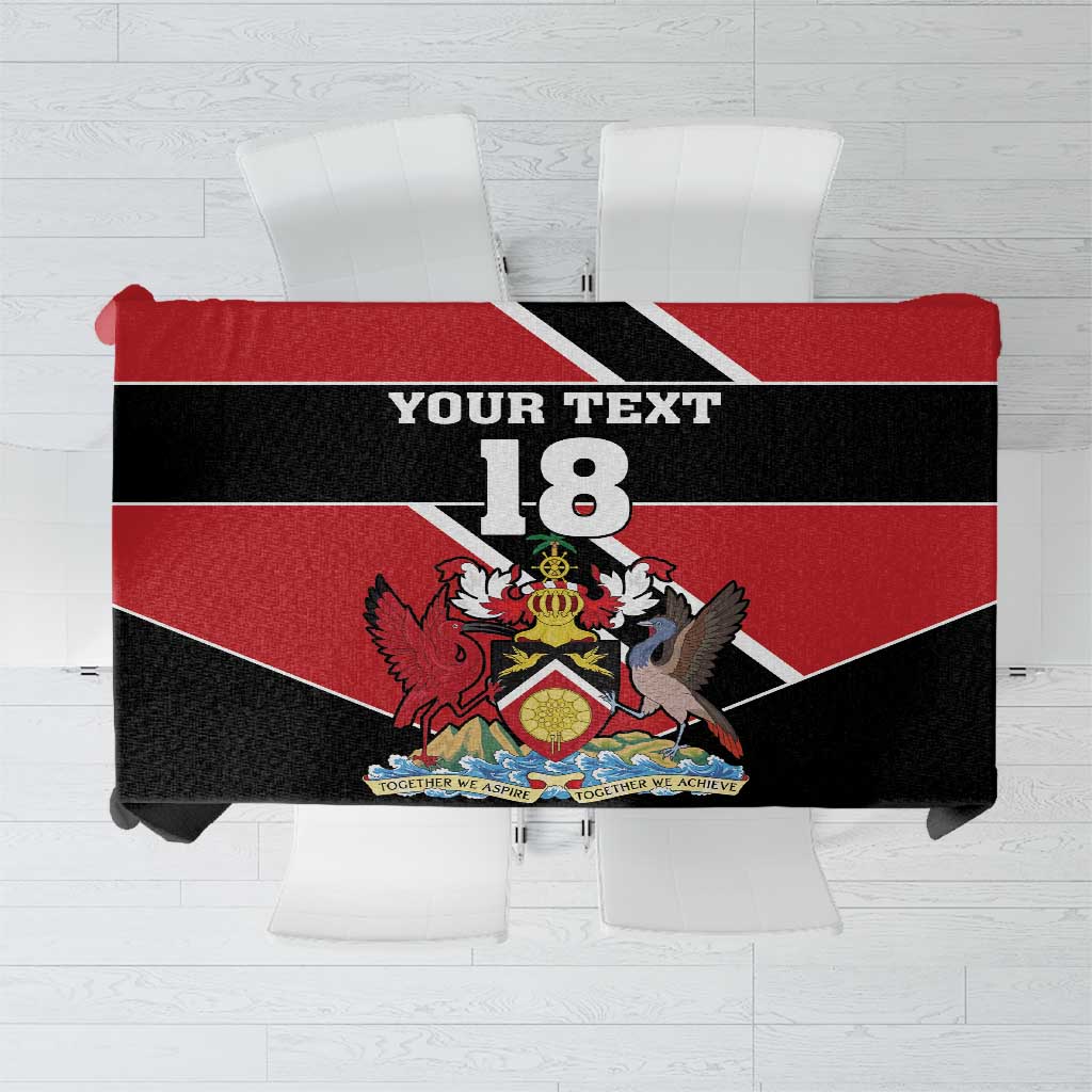 Custom Trinidad and Tobago Tablecloth Together We Aspire Together We Achieve - Wonder Print Shop