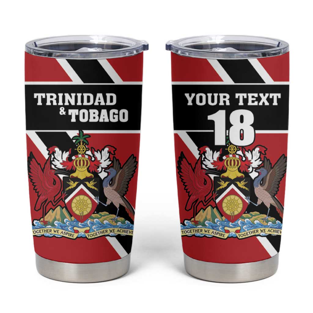 Custom Trinidad and Tobago Tumbler Cup Together We Aspire Together We Achieve - Wonder Print Shop