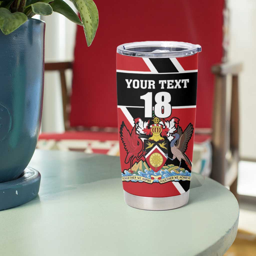Custom Trinidad and Tobago Tumbler Cup Together We Aspire Together We Achieve - Wonder Print Shop