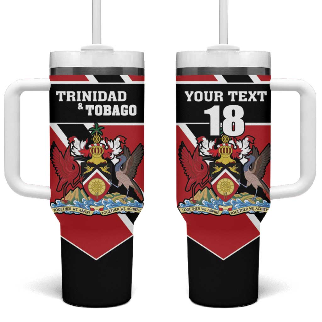 Custom Trinidad and Tobago Tumbler With Handle Together We Aspire Together We Achieve - Wonder Print Shop