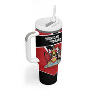 Custom Trinidad and Tobago Tumbler With Handle Together We Aspire Together We Achieve - Wonder Print Shop