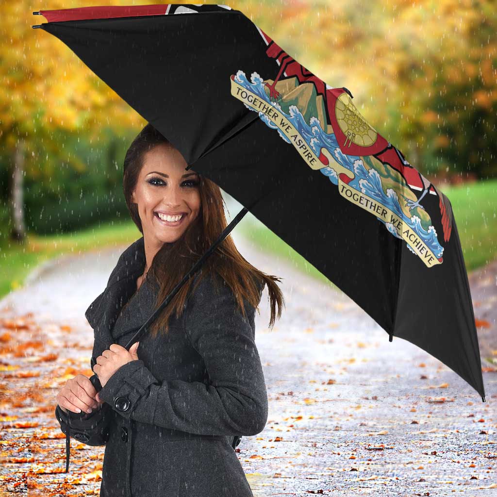Custom Trinidad and Tobago Umbrella Together We Aspire Together We Achieve - Wonder Print Shop