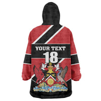 Custom Trinidad and Tobago Wearable Blanket Hoodie Together We Aspire Together We Achieve - Wonder Print Shop