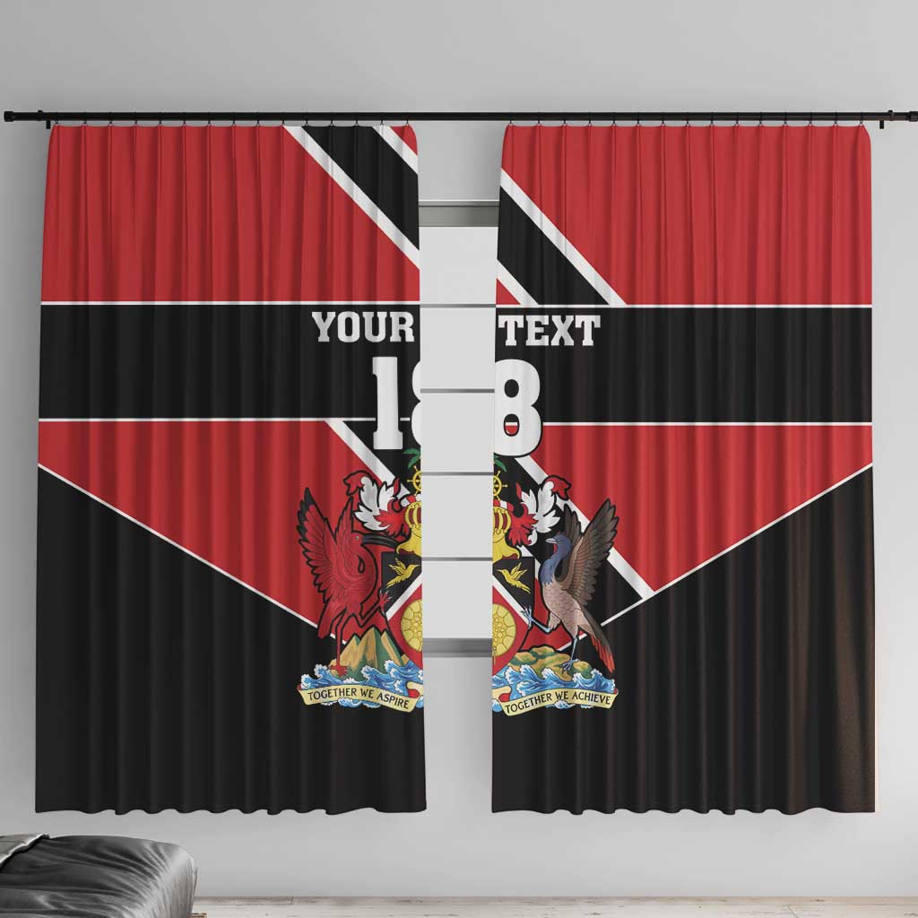 Custom Trinidad and Tobago Window Curtain Together We Aspire Together We Achieve - Wonder Print Shop