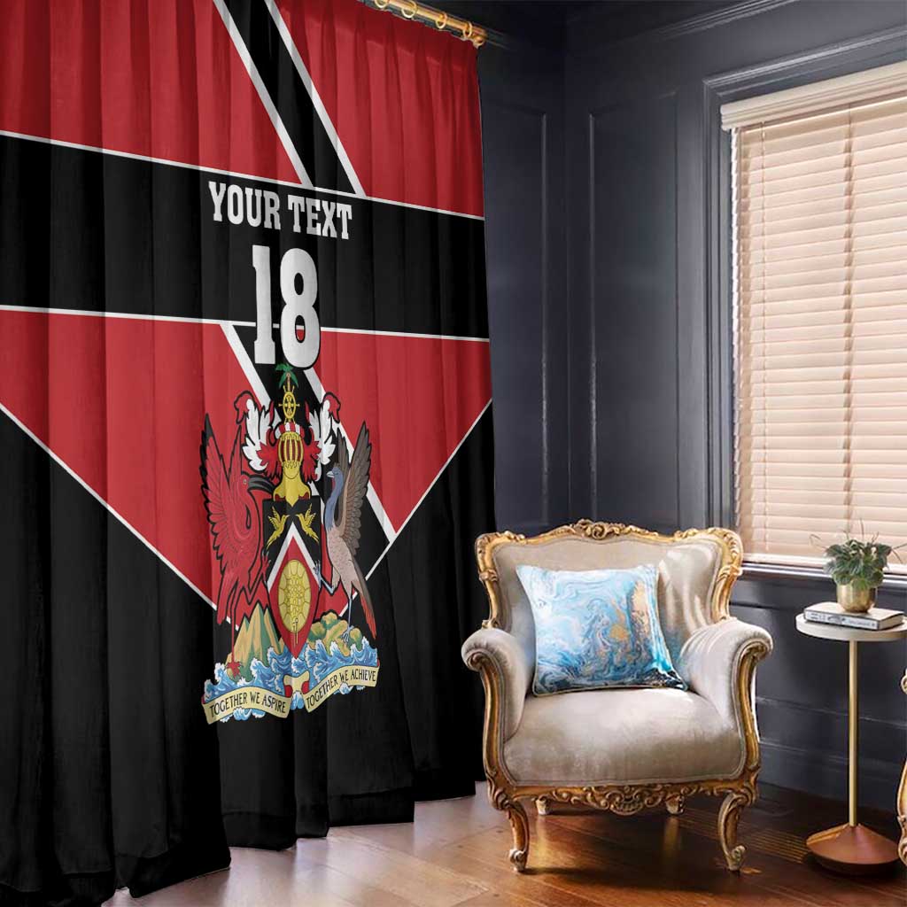 Custom Trinidad and Tobago Window Curtain Together We Aspire Together We Achieve - Wonder Print Shop
