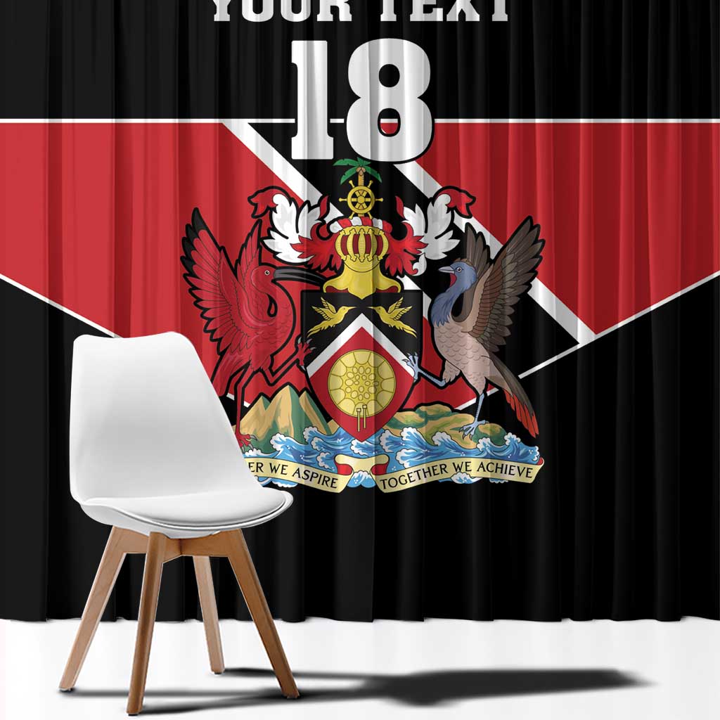Custom Trinidad and Tobago Window Curtain Together We Aspire Together We Achieve - Wonder Print Shop