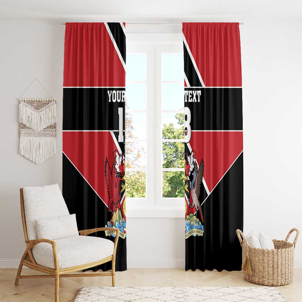 Custom Trinidad and Tobago Window Curtain Together We Aspire Together We Achieve - Wonder Print Shop