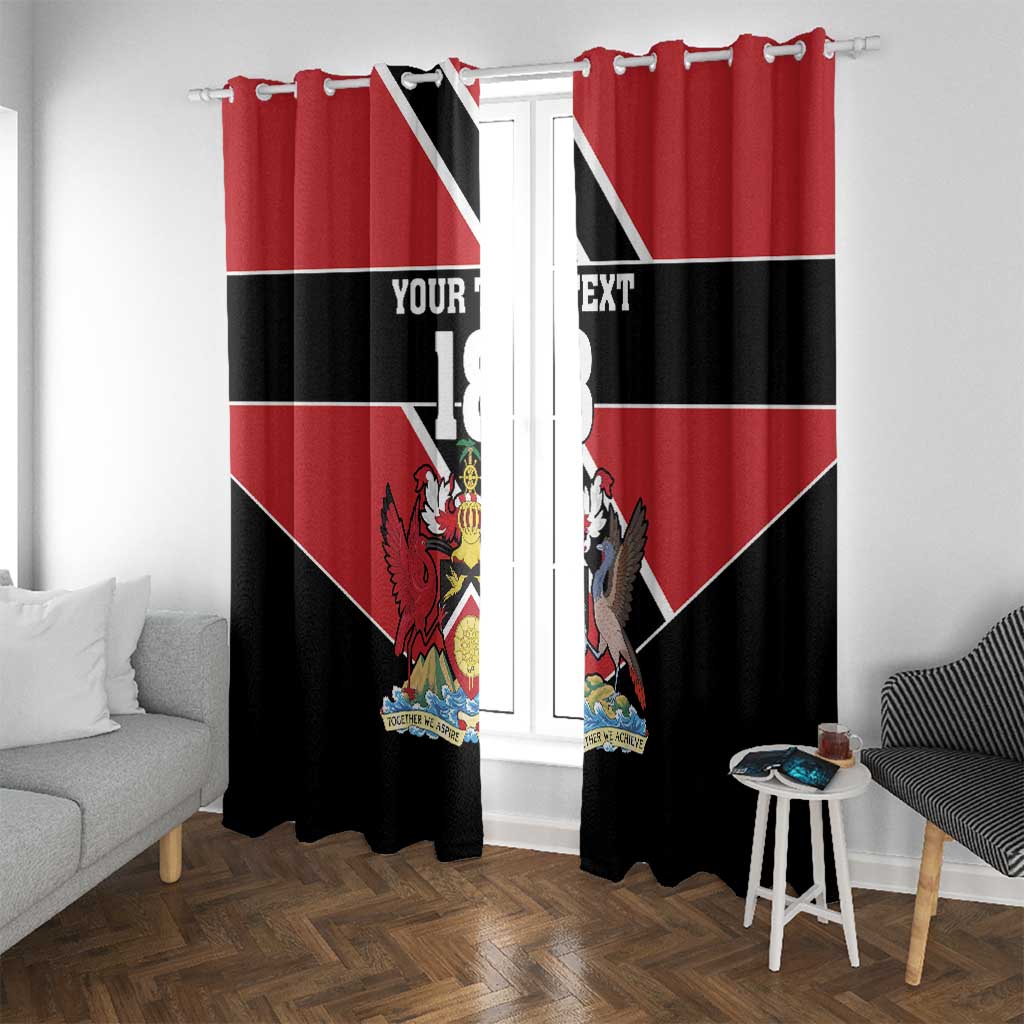 Custom Trinidad and Tobago Window Curtain Together We Aspire Together We Achieve - Wonder Print Shop
