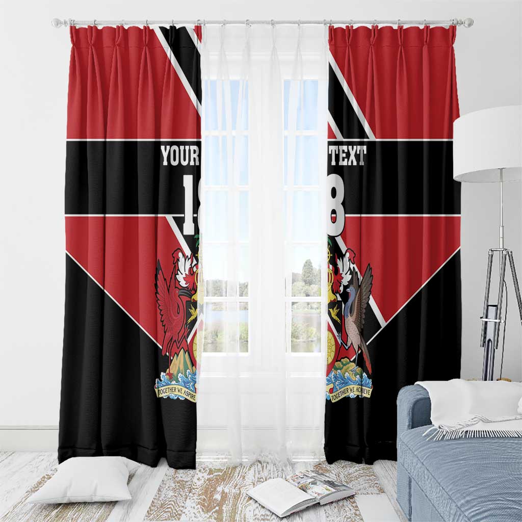 Custom Trinidad and Tobago Window Curtain Together We Aspire Together We Achieve - Wonder Print Shop