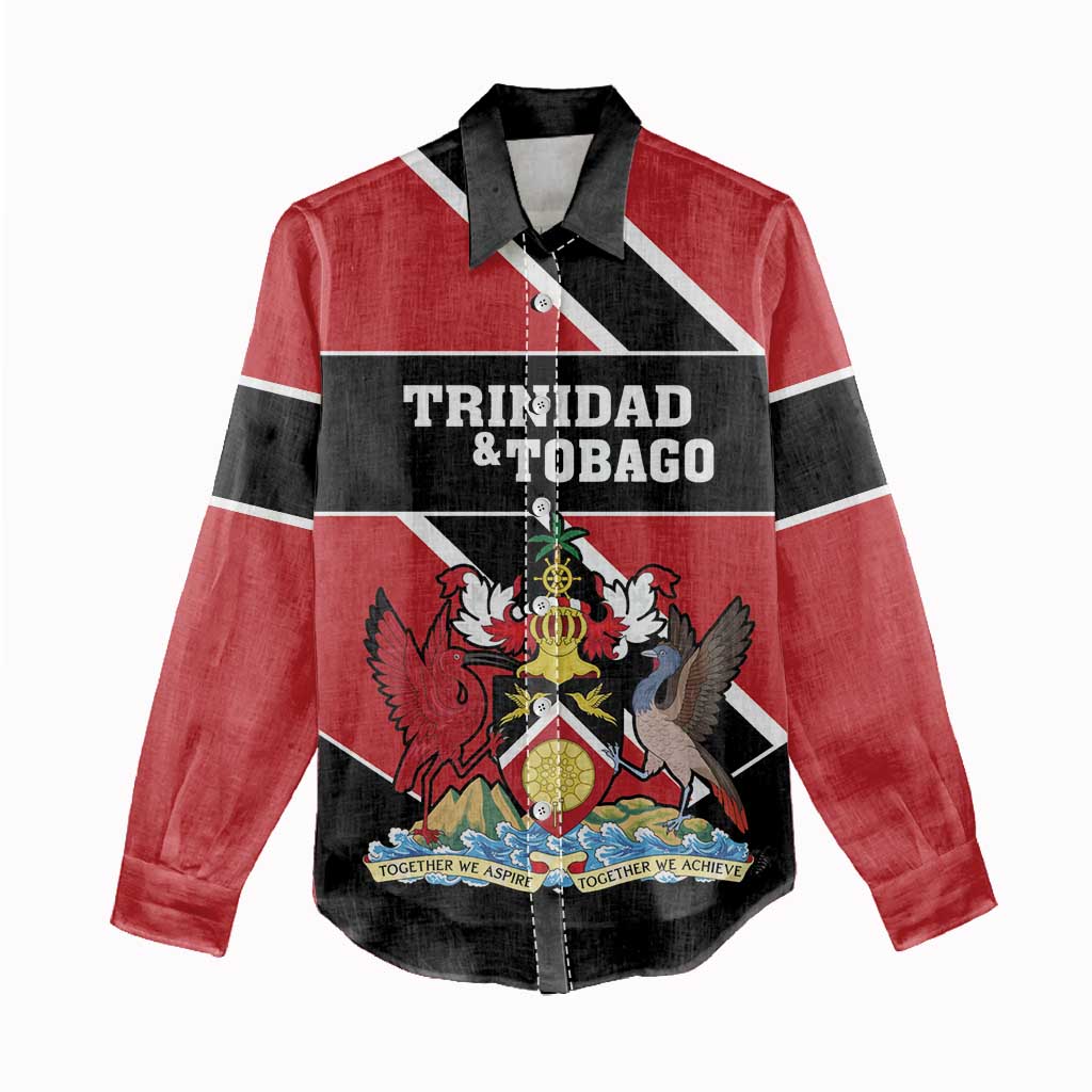 Custom Trinidad and Tobago Women Casual Shirt Together We Aspire Together We Achieve - Wonder Print Shop