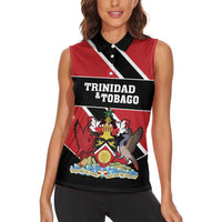 Custom Trinidad and Tobago Women Sleeveless Polo Shirt Together We Aspire Together We Achieve - Wonder Print Shop