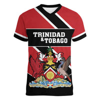 Custom Trinidad and Tobago Women V-Neck T-Shirt Together We Aspire Together We Achieve - Wonder Print Shop