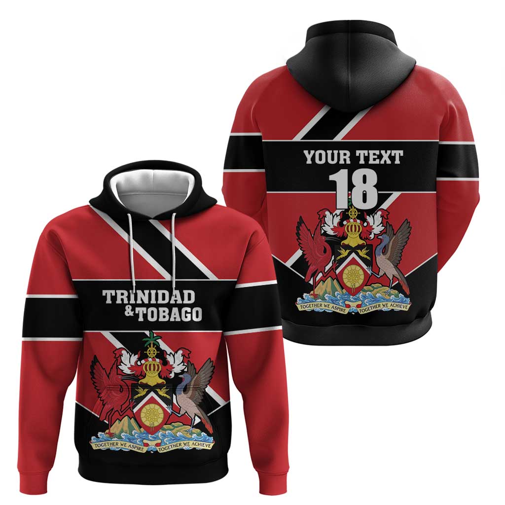 Custom Trinidad and Tobago Zip Hoodie Together We Aspire Together We Achieve - Wonder Print Shop
