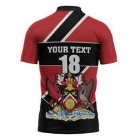 Custom Trinidad and Tobago Zipper Polo Shirt Together We Aspire Together We Achieve - Wonder Print Shop