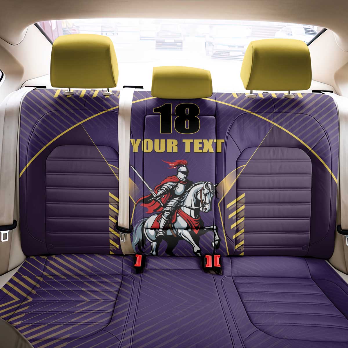 Custom Trinidad and Tobago Cricket Back Car Seat Cover Go Champion Knight Riders - Wonder Print Shop