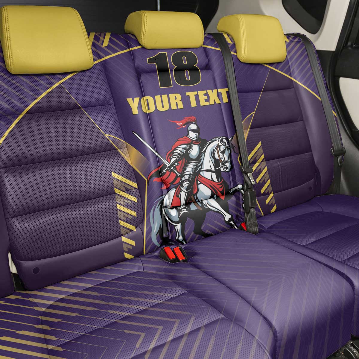 Custom Trinidad and Tobago Cricket Back Car Seat Cover Go Champion Knight Riders - Wonder Print Shop