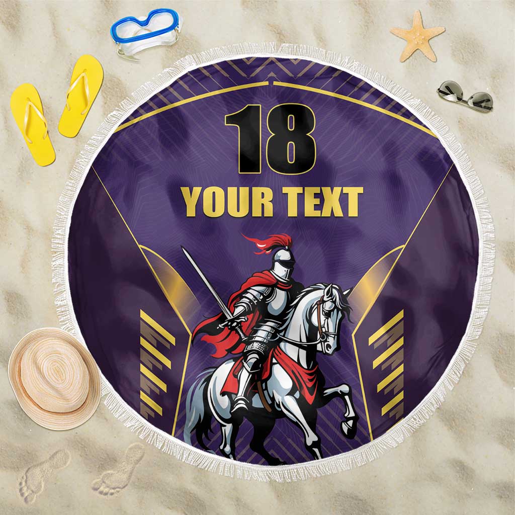 Custom Trinidad and Tobago Cricket Beach Blanket Go Champion Knight Riders - Wonder Print Shop