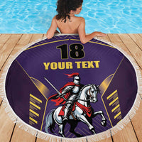 Custom Trinidad and Tobago Cricket Beach Blanket Go Champion Knight Riders - Wonder Print Shop