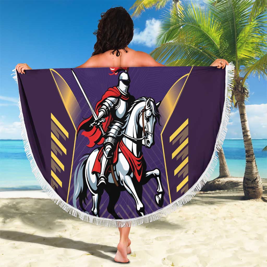 Custom Trinidad and Tobago Cricket Beach Blanket Go Champion Knight Riders - Wonder Print Shop