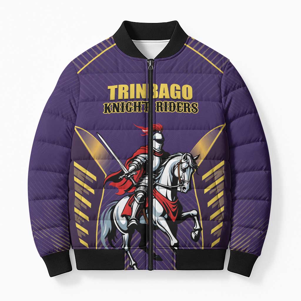 Custom Trinidad and Tobago Cricket Bomber Puffer Jacket Go Champion Knight Riders - Wonder Print Shop
