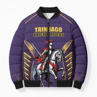 Custom Trinidad and Tobago Cricket Bomber Puffer Jacket Go Champion Knight Riders - Wonder Print Shop