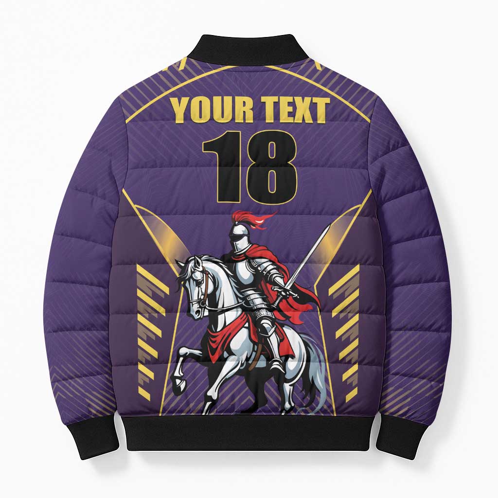 Custom Trinidad and Tobago Cricket Bomber Puffer Jacket Go Champion Knight Riders - Wonder Print Shop