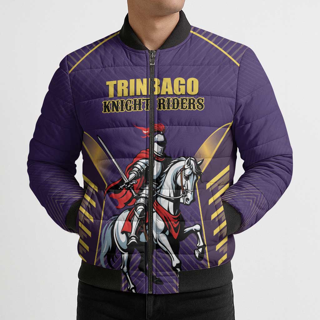 Custom Trinidad and Tobago Cricket Bomber Puffer Jacket Go Champion Knight Riders - Wonder Print Shop