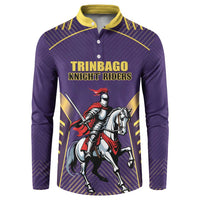 Custom Trinidad and Tobago Cricket Button Sweatshirt Go Champion Knight Riders - Wonder Print Shop