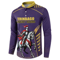 Custom Trinidad and Tobago Cricket Button Sweatshirt Go Champion Knight Riders - Wonder Print Shop
