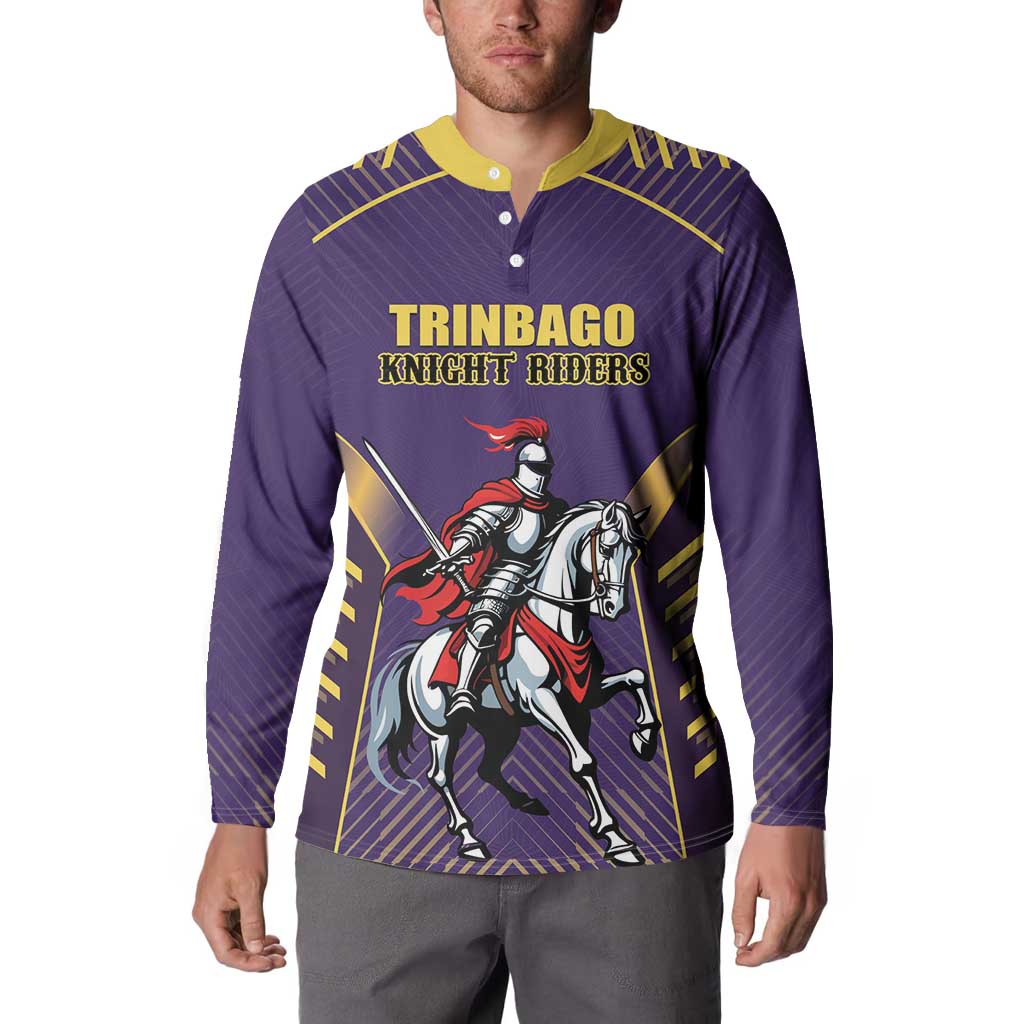 Custom Trinidad and Tobago Cricket Button Sweatshirt Go Champion Knight Riders - Wonder Print Shop