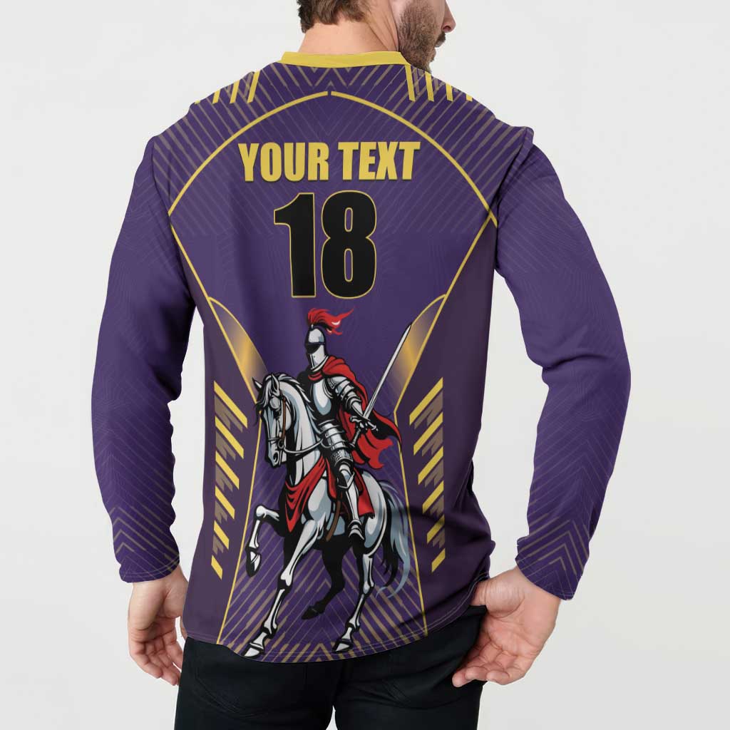 Custom Trinidad and Tobago Cricket Button Sweatshirt Go Champion Knight Riders - Wonder Print Shop