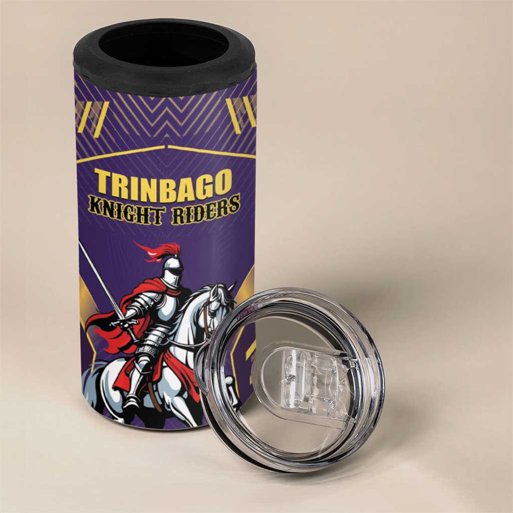 Custom Trinidad and Tobago Cricket 4 in 1 Can Cooler Tumbler Go Champion Knight Riders - Wonder Print Shop