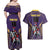 Custom Trinidad and Tobago Cricket Couples Matching Off Shoulder Maxi Dress and Hawaiian Shirt Go Champion Knight Riders - Wonder Print Shop