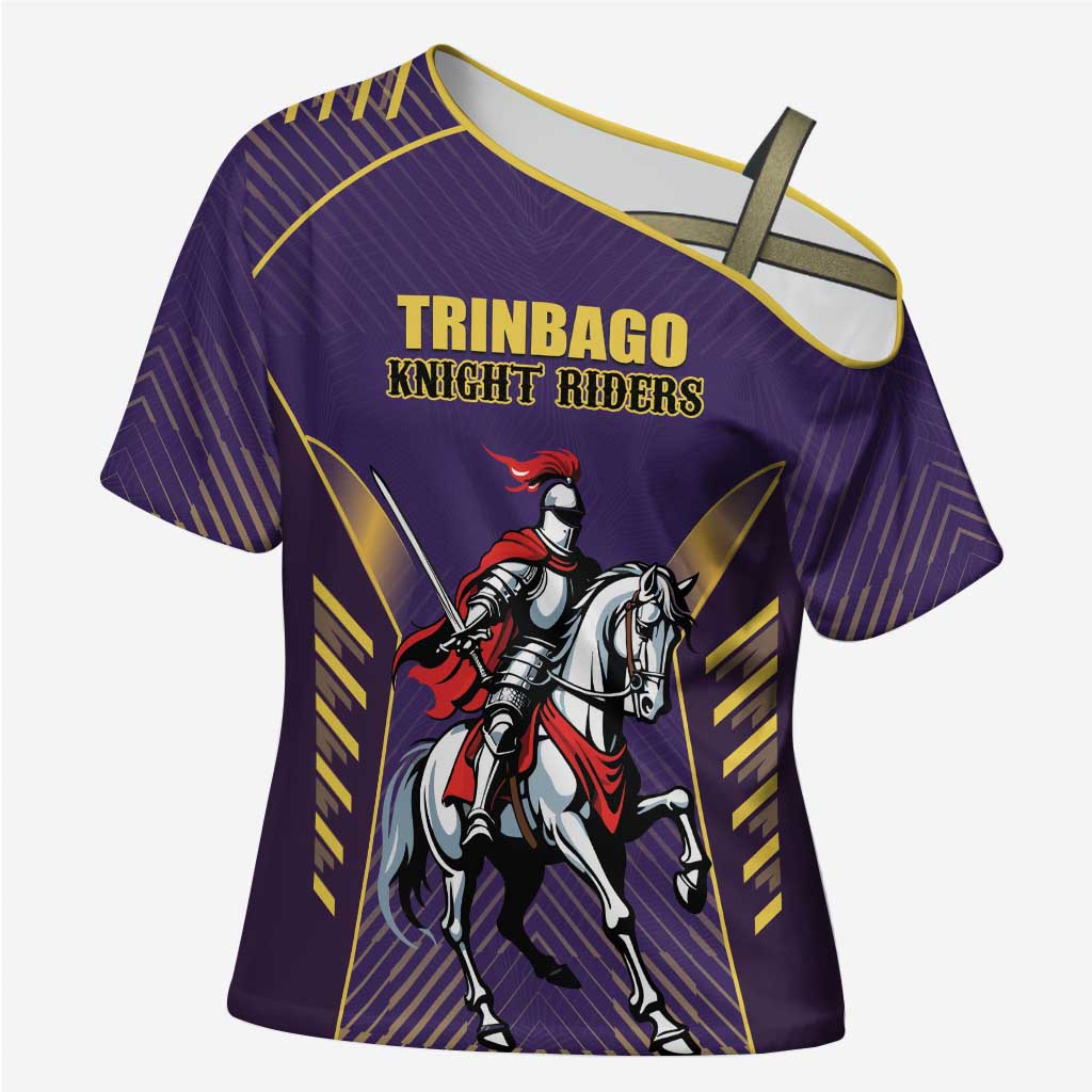 Custom Trinidad and Tobago Cricket Cross Shoulder Shirt Go Champion Knight Riders - Wonder Print Shop