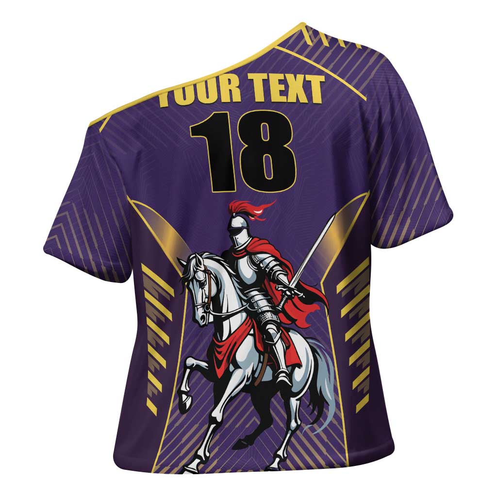 Custom Trinidad and Tobago Cricket Cross Shoulder Shirt Go Champion Knight Riders - Wonder Print Shop