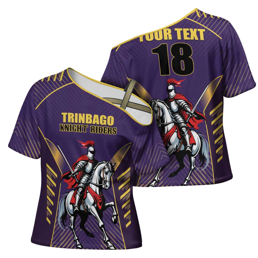 Custom Trinidad and Tobago Cricket Cross Shoulder Shirt Go Champion Knight Riders - Wonder Print Shop