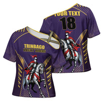 Custom Trinidad and Tobago Cricket Cross Shoulder Shirt Go Champion Knight Riders - Wonder Print Shop