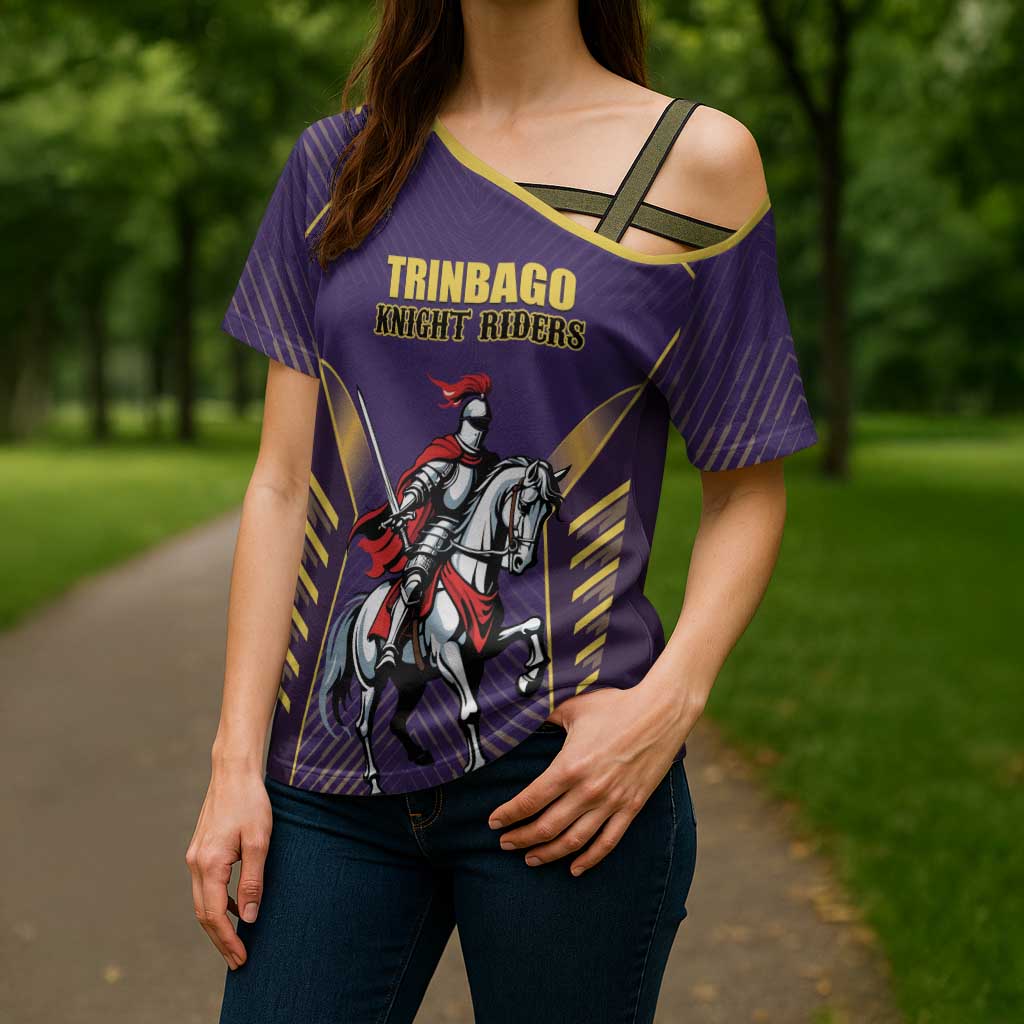 Custom Trinidad and Tobago Cricket Cross Shoulder Shirt Go Champion Knight Riders - Wonder Print Shop