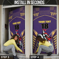 Custom Trinidad and Tobago Cricket Door Cover Go Champion Knight Riders - Wonder Print Shop
