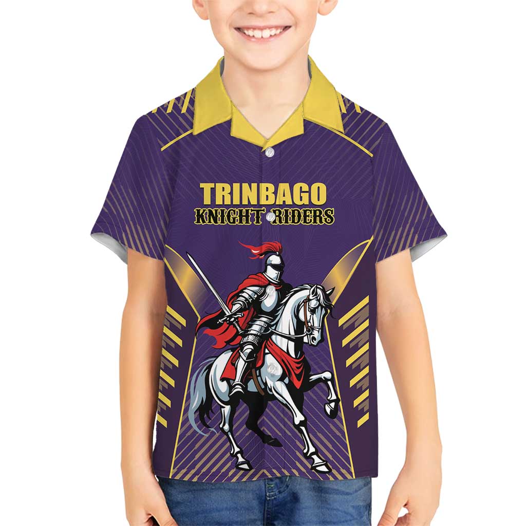 Custom Trinidad and Tobago Cricket Family Matching Long Sleeve Bodycon Dress and Hawaiian Shirt Go Champion Knight Riders - Wonder Print Shop