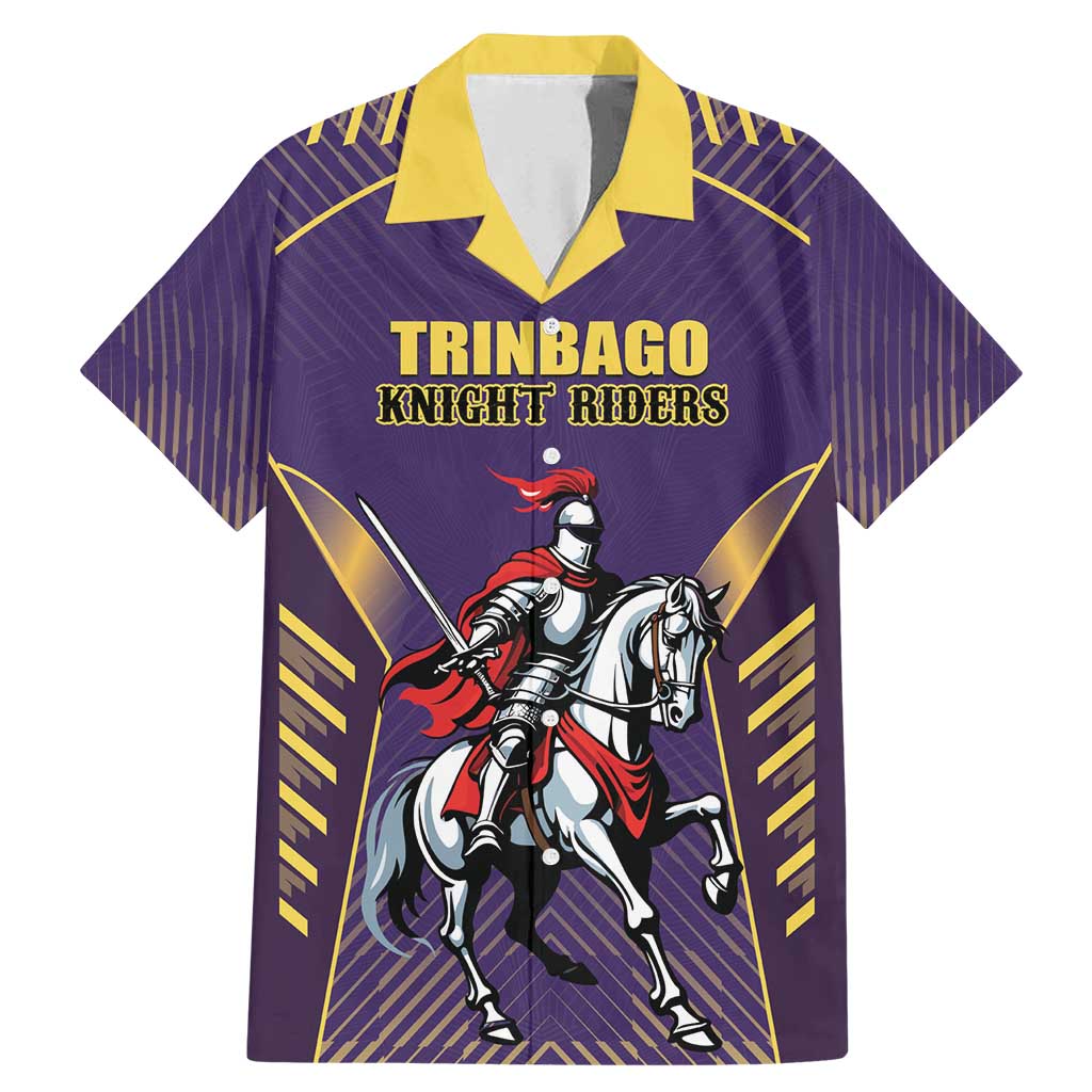 Custom Trinidad and Tobago Cricket Family Matching Mermaid Dress and Hawaiian Shirt Go Champion Knight Riders - Wonder Print Shop