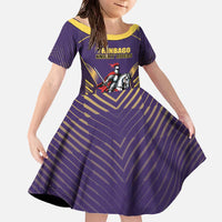 Custom Trinidad and Tobago Cricket Family Matching Off The Shoulder Long Sleeve Dress and Hawaiian Shirt Go Champion Knight Riders - Wonder Print Shop