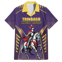 Custom Trinidad and Tobago Cricket Family Matching Off The Shoulder Long Sleeve Dress and Hawaiian Shirt Go Champion Knight Riders - Wonder Print Shop