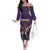 Custom Trinidad and Tobago Cricket Family Matching Off The Shoulder Long Sleeve Dress and Hawaiian Shirt Go Champion Knight Riders - Wonder Print Shop