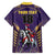Custom Trinidad and Tobago Cricket Family Matching Off Shoulder Maxi Dress and Hawaiian Shirt Go Champion Knight Riders - Wonder Print Shop