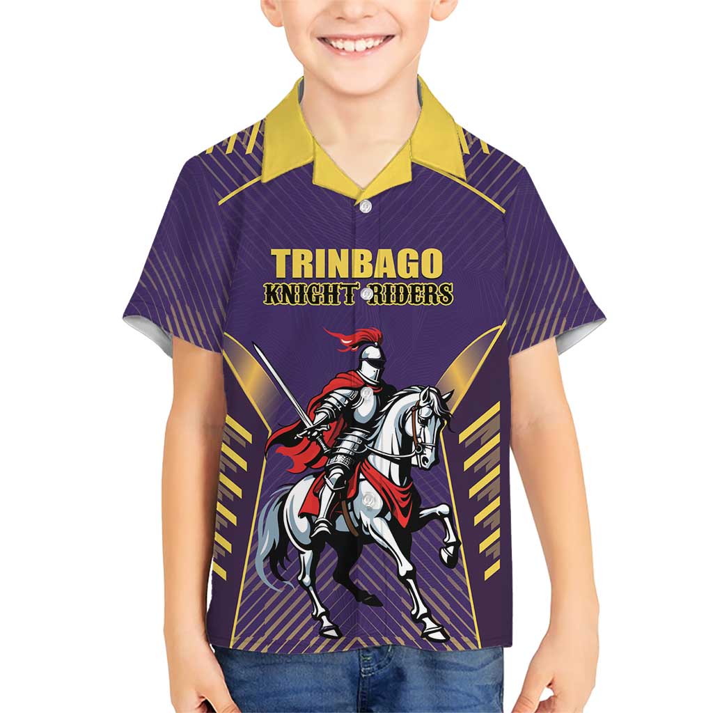 Custom Trinidad and Tobago Cricket Family Matching Short Sleeve Bodycon Dress and Hawaiian Shirt Go Champion Knight Riders - Wonder Print Shop